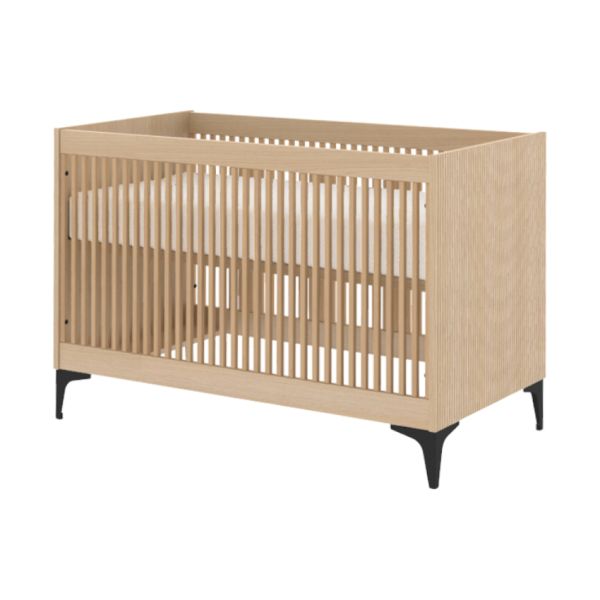 Kidsmill Levi Babykamer Incl. Rechte Potenset Naturel Eiken | Ledikant 60 x 120 cm   Commode