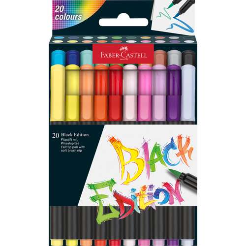 FABER-CASTELL Black Edition, Brush Soft Pen Sets