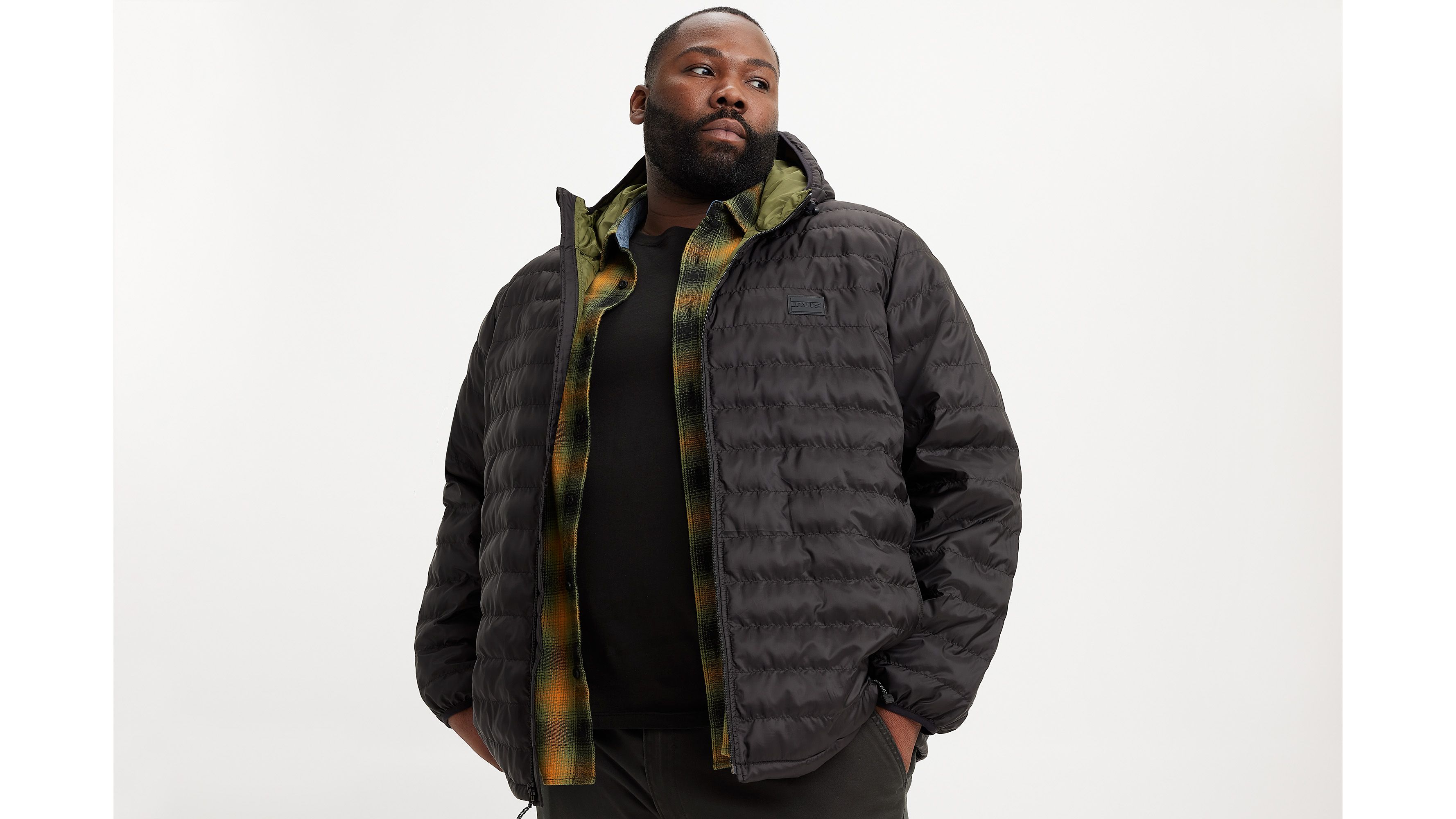 Veste compacte Pierce (grandes tailles) - Jet Black - Noir