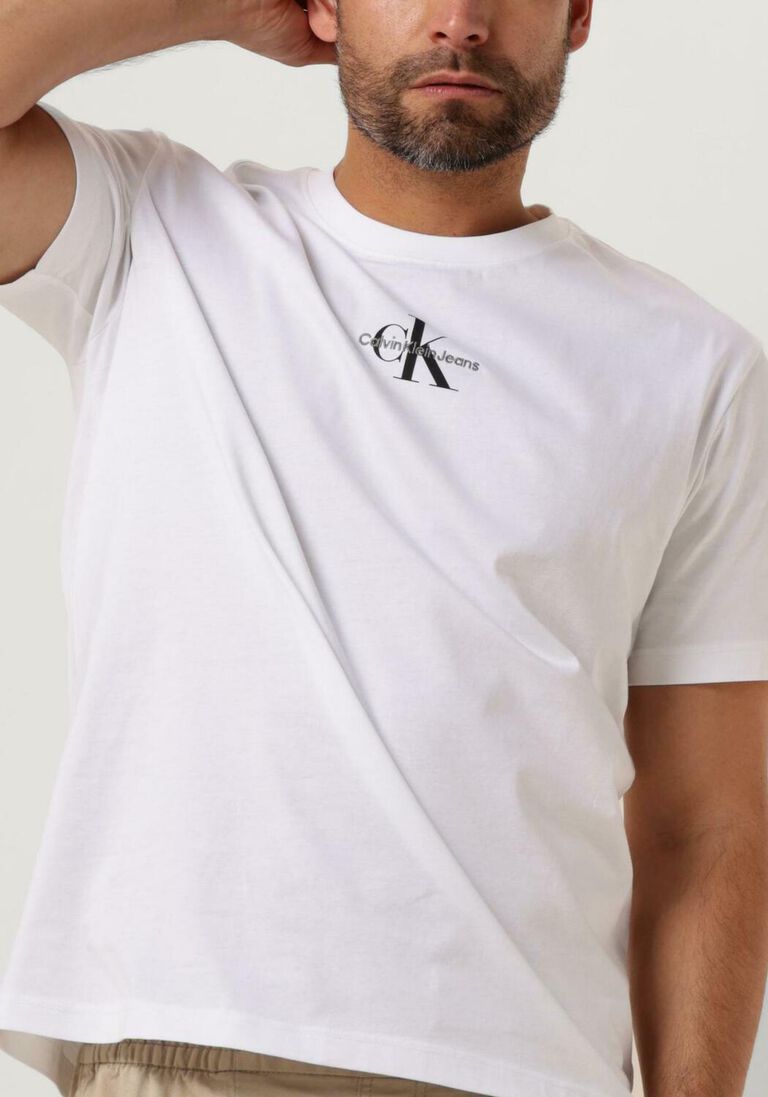 CALVIN KLEIN witte calvin klein t-shirt monologo regular tee
