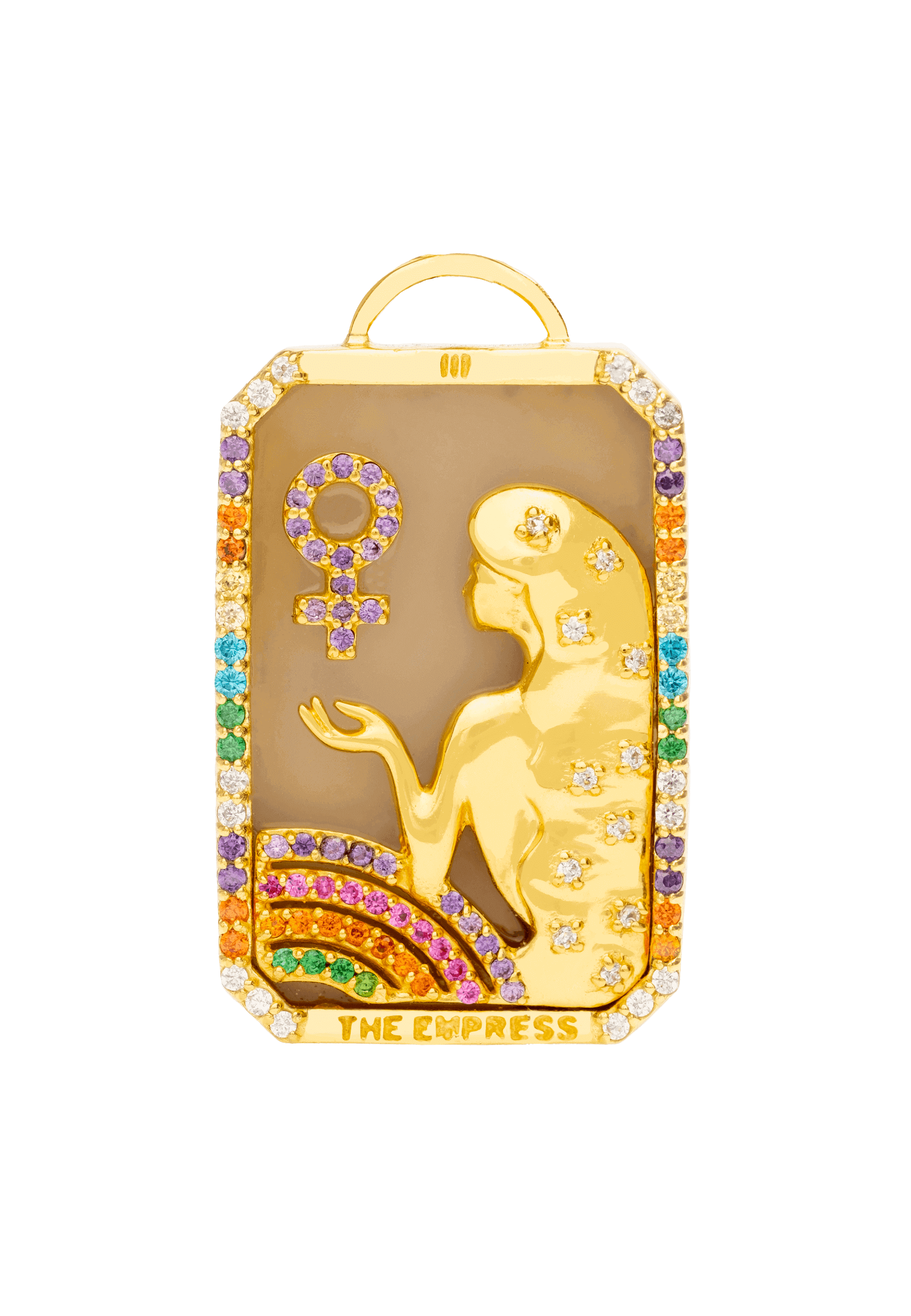 THE EMPRESS - Collier carte de tarot | Multicolore