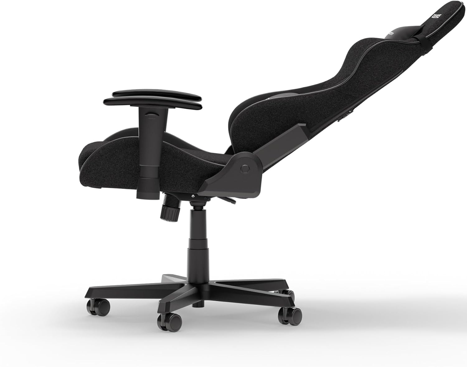 DXRacer Formula L Schwarz Stoff das Orginal Gamingstuhl, Sessel Ergonomischer, Stuhl, Gaming Chair für PC Gamer und Office