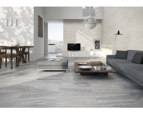 Porseleinen wand- en vloertegel Sahara blanco 32 x 62,5 cm