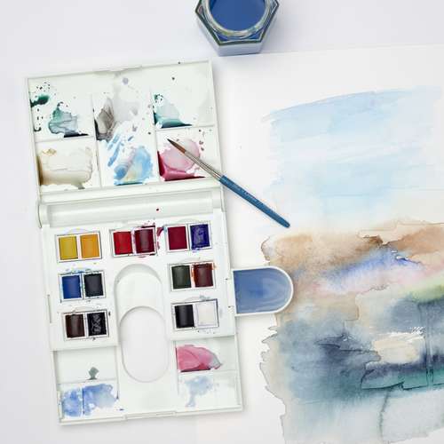 WINSOR & NEWTON Cotman™ Aquarellfarben Compact Set, 15-teilig