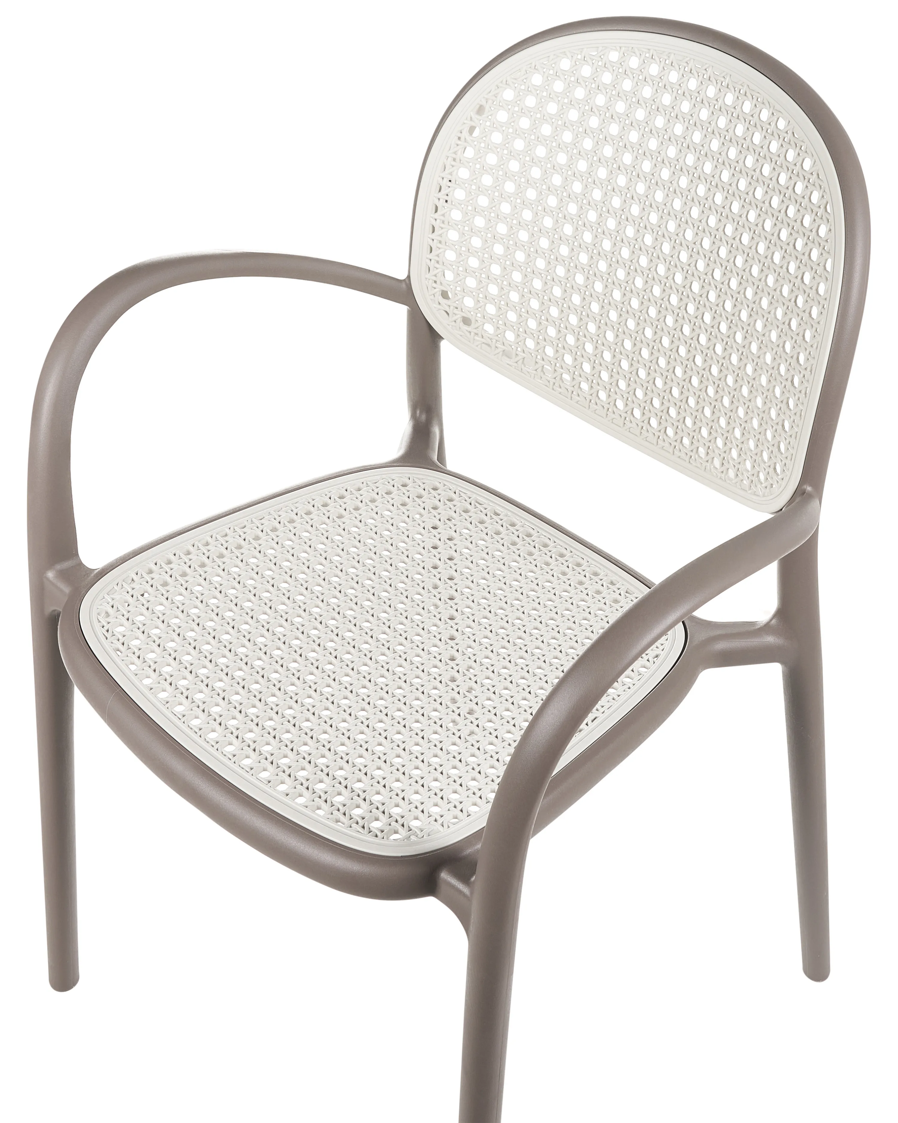 Set van 2 tuinstoelen POVOLETTO Synthetisch materiaal Lichtbruin