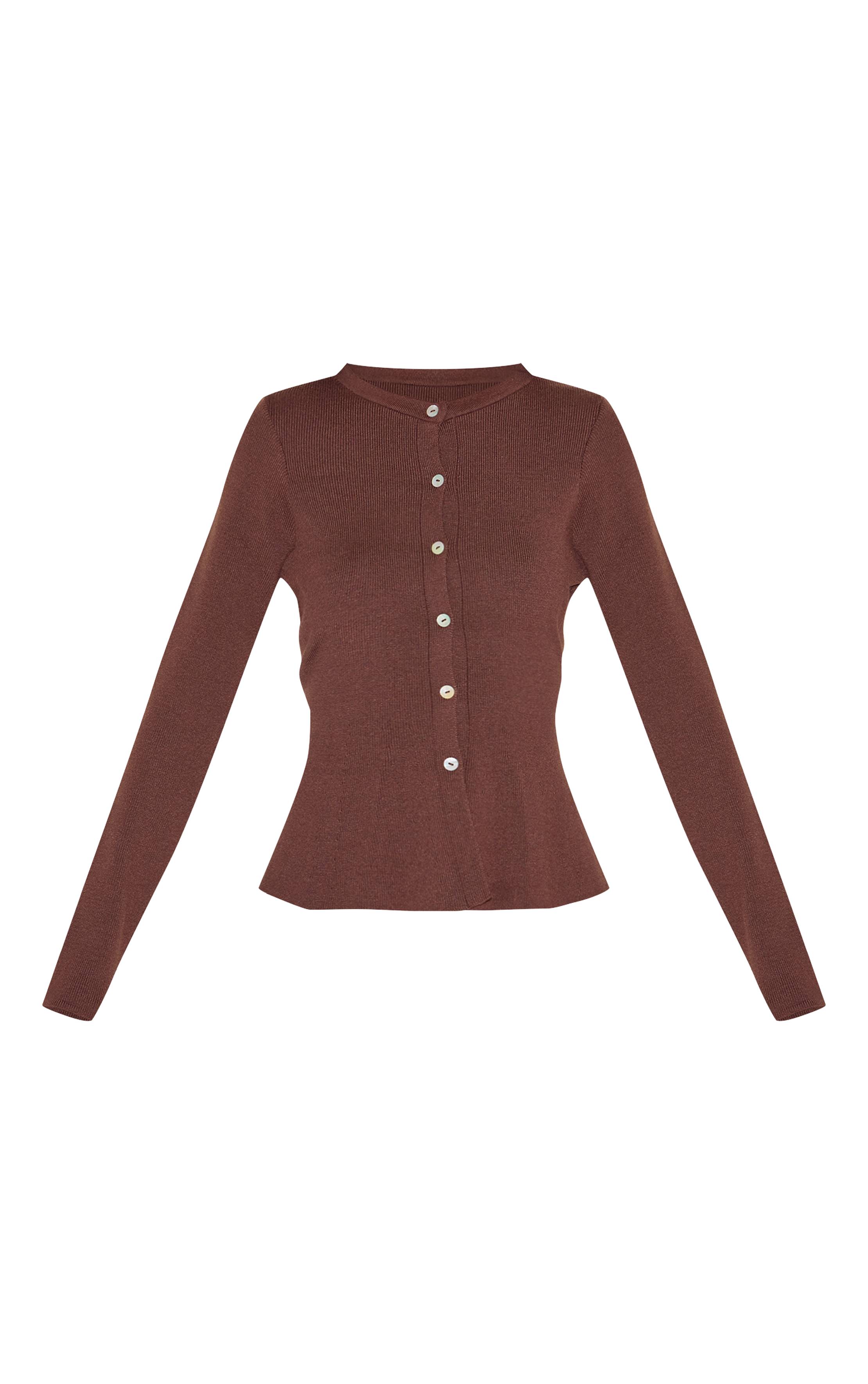 Moka Cardigan En Maille Compacte À Basque