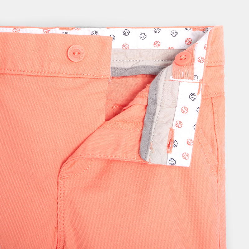 Short toile et ceinture orange bébé garçon Orange