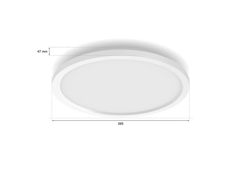 Philips Hue Panel White & Color Ambiance Surimu, Ø 39.5 cm, Flaches Hue Panel
