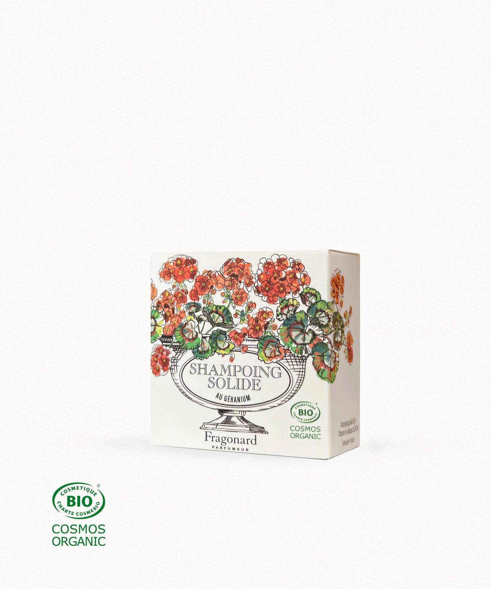 Shampoing solide certifié BIO  Geranium - 75 g