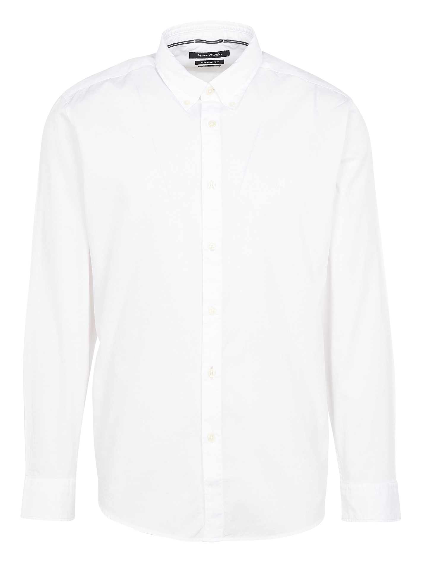Chemise col américain regular-fit en coton | Blanc