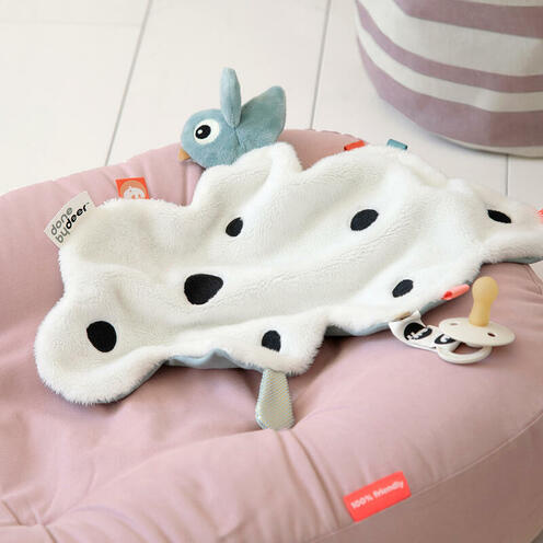Doudou Attache-Sucette HAPPY CLOUDS Bleu - DONE BY DEER