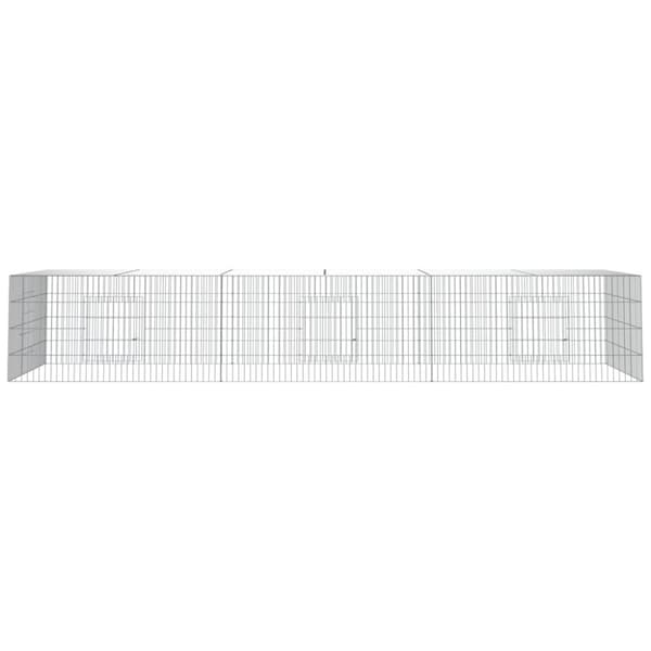 vidaXL Kaninbur med 3 paneler 325x109x54 cm galvanisert jern