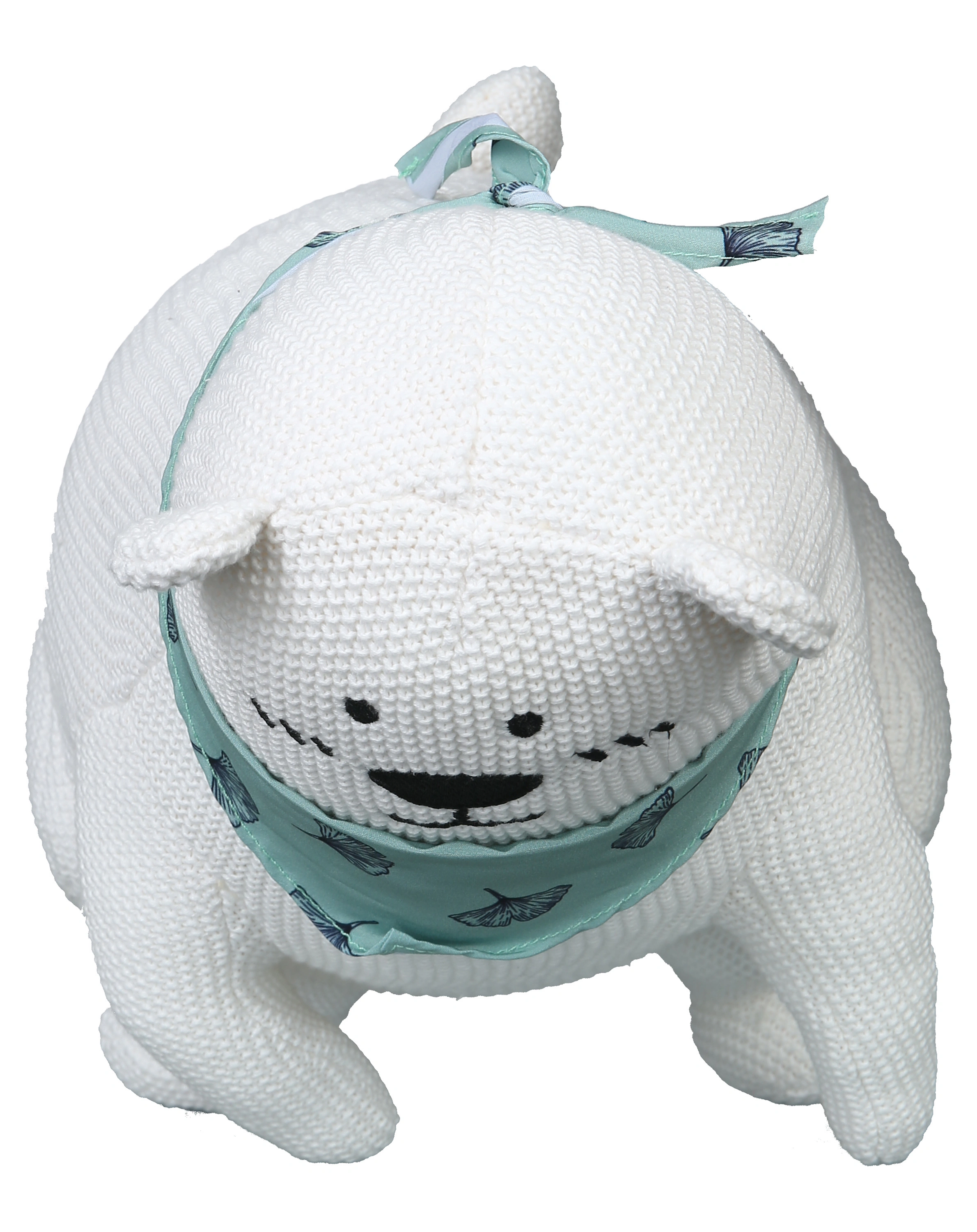 Strick-Kuscheltier EISBÄR (28cm) in weiß