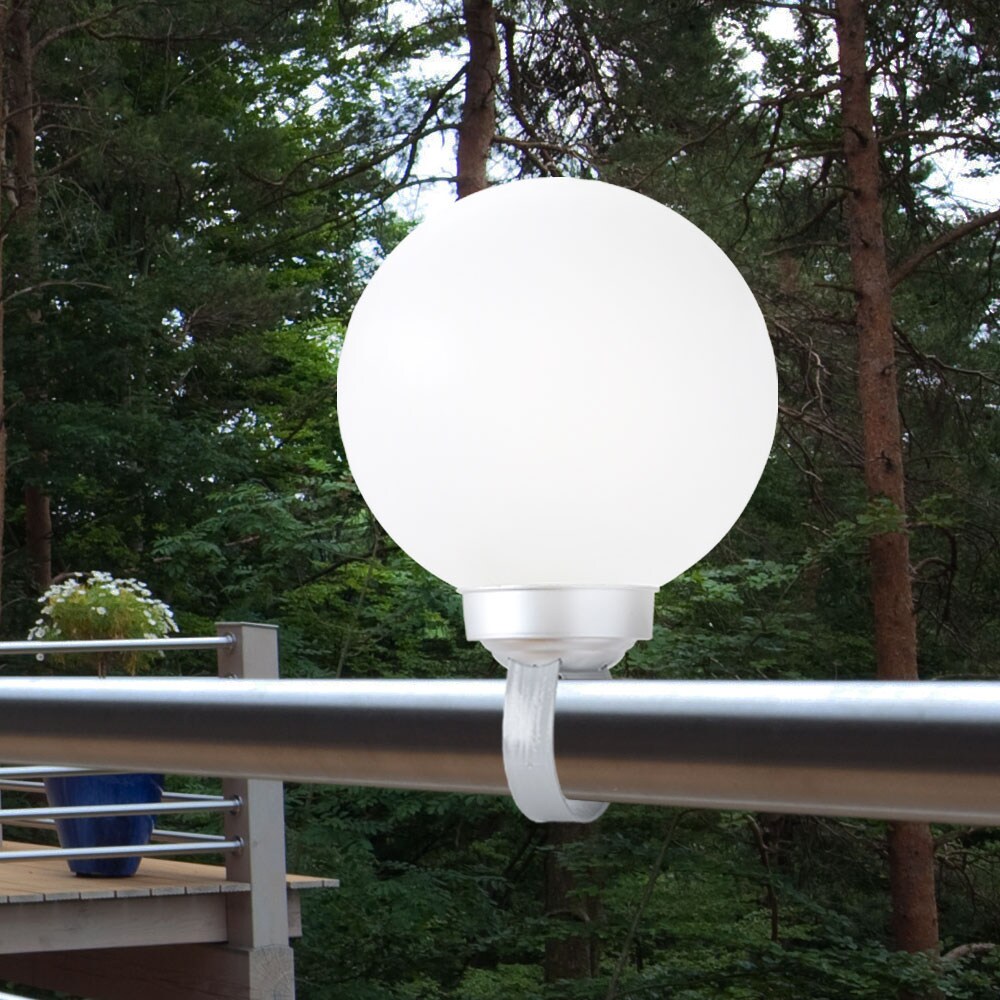 3er Set LED Solarleuchte, Kugel weiß, H 42,5 cm