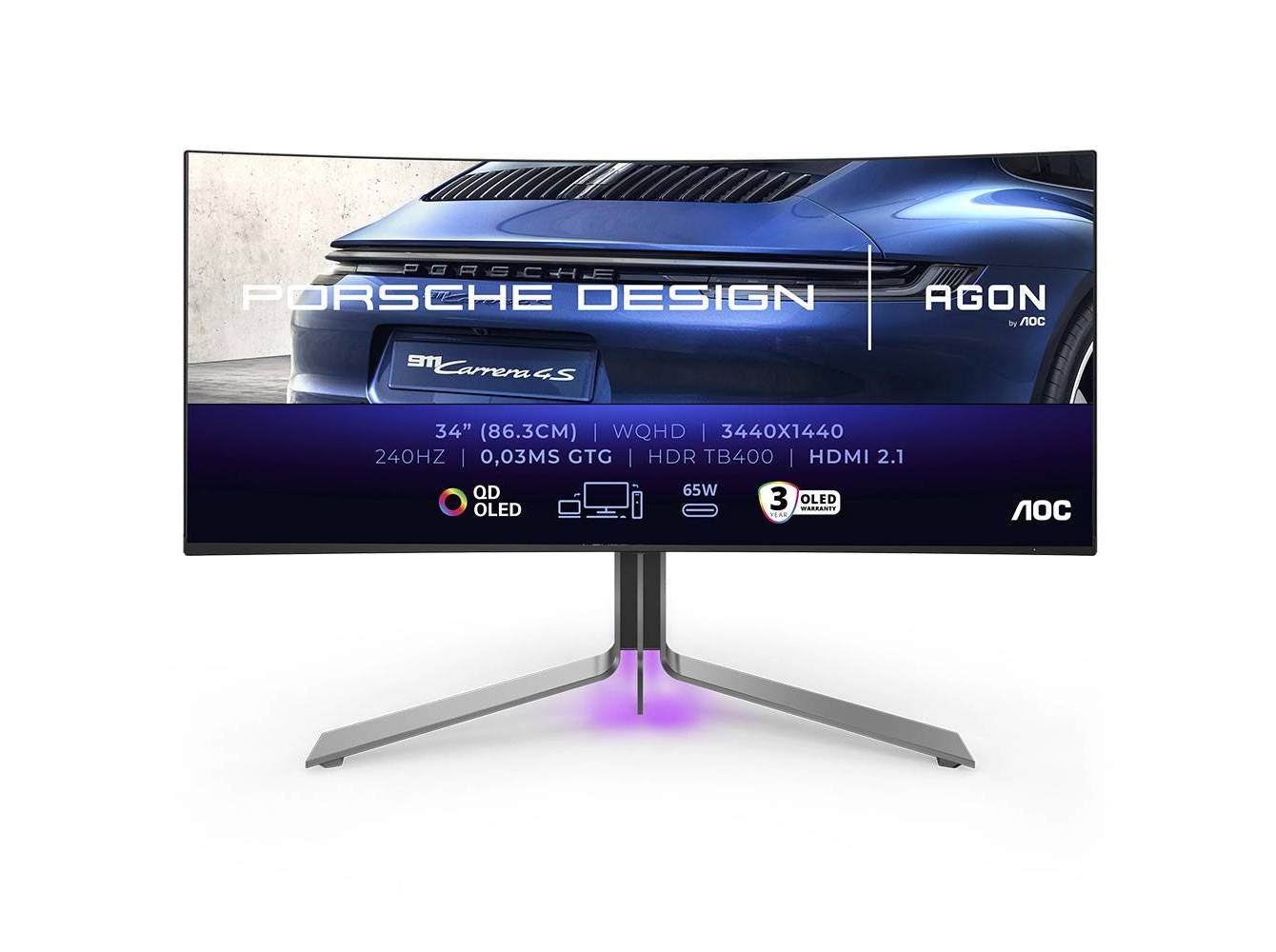 MONITOR CURVO AOC PORSCHE DESIGN QD-OLED (34\