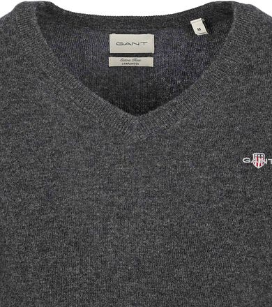 Gant Pullover V-Hals Woolblend Antraciet 8050274-97 kopen