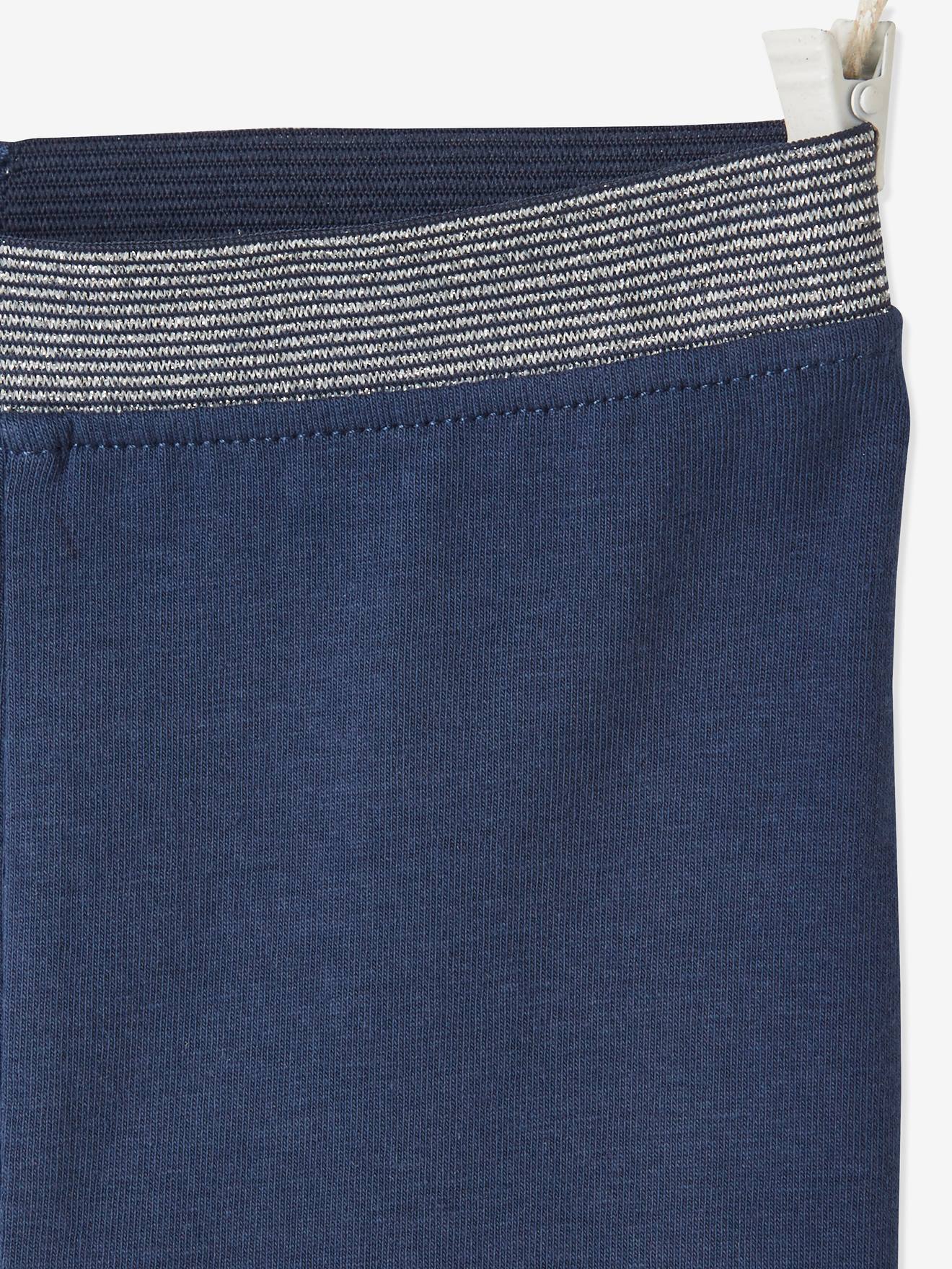 Leggings verde-acinzentadas com cós brilhante para bebês meninas