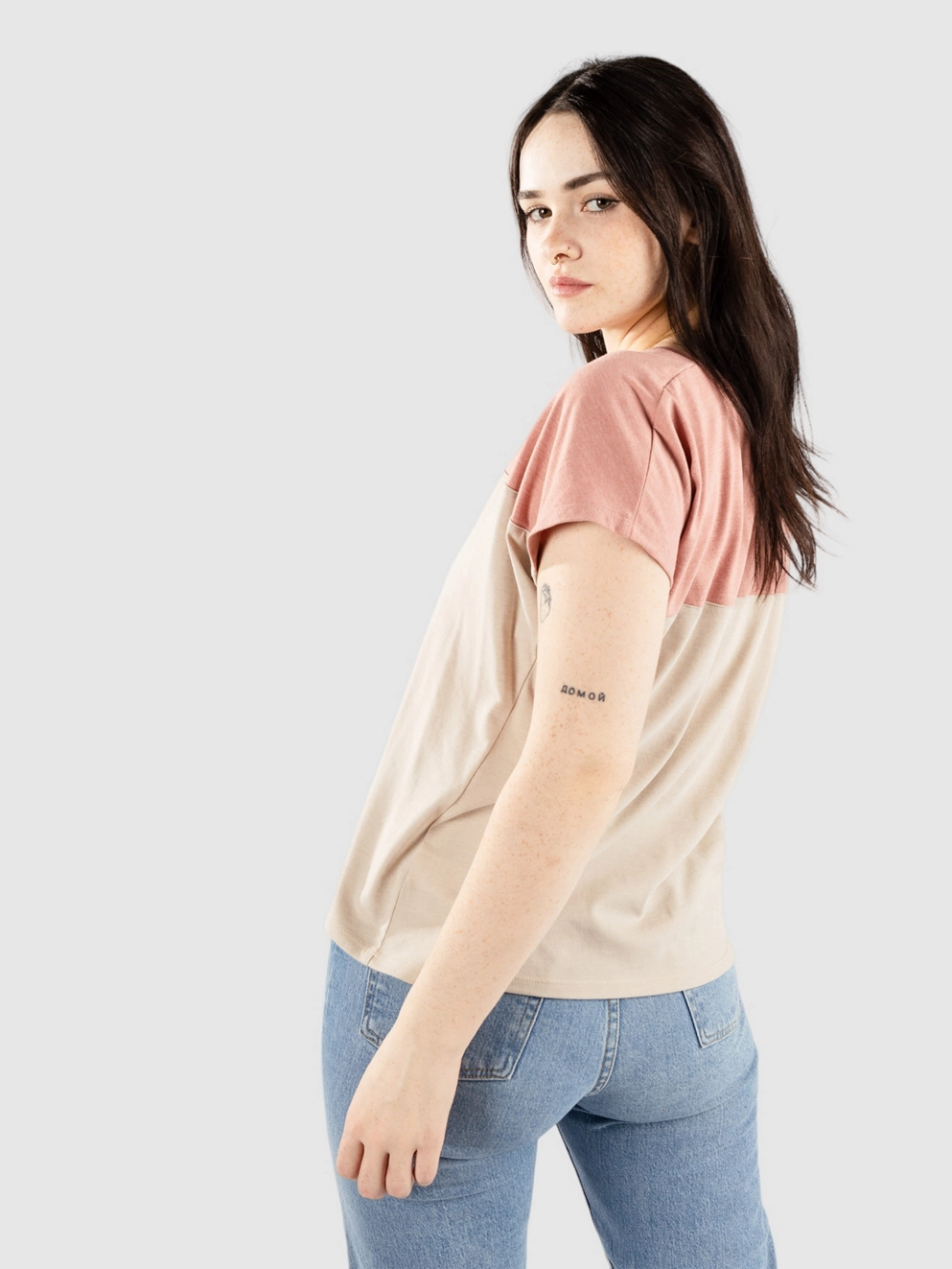 Kazane Yrsa T-Shirt old rose grey