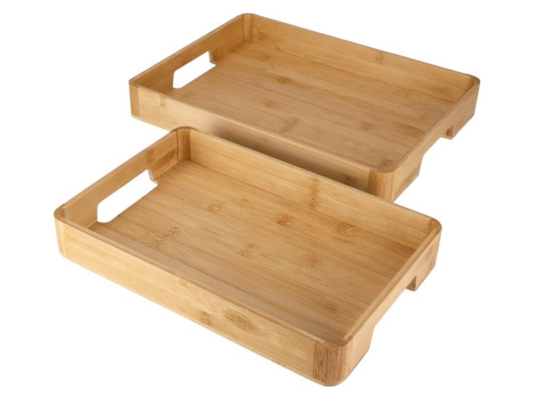 Set bamboe dienbladen