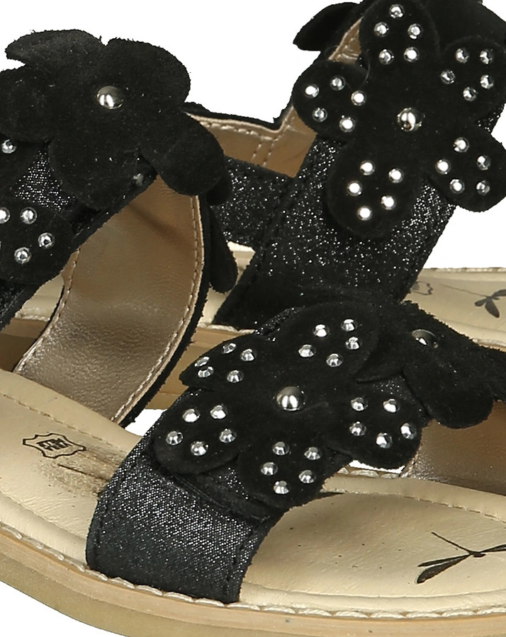 Klett-Sandalen FLEUR in schwarz