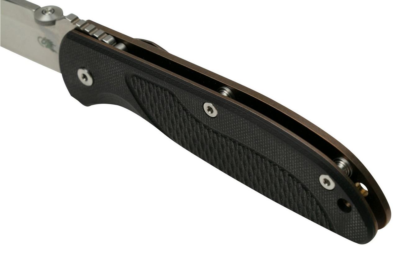 Rick Hinderer Firetac Spanto Stonewash, Bronze Black G10, zakmes