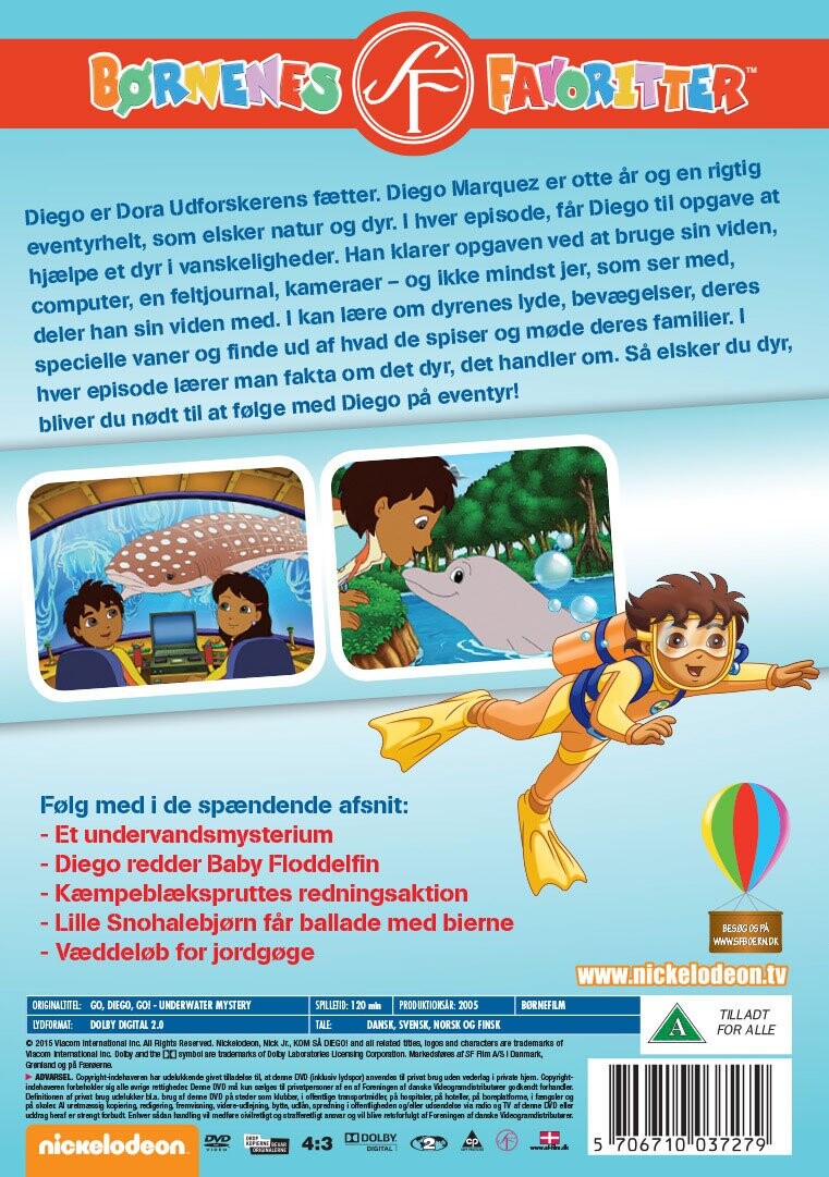 Kom Så Diego - Undervandsmysteriet - DVD
