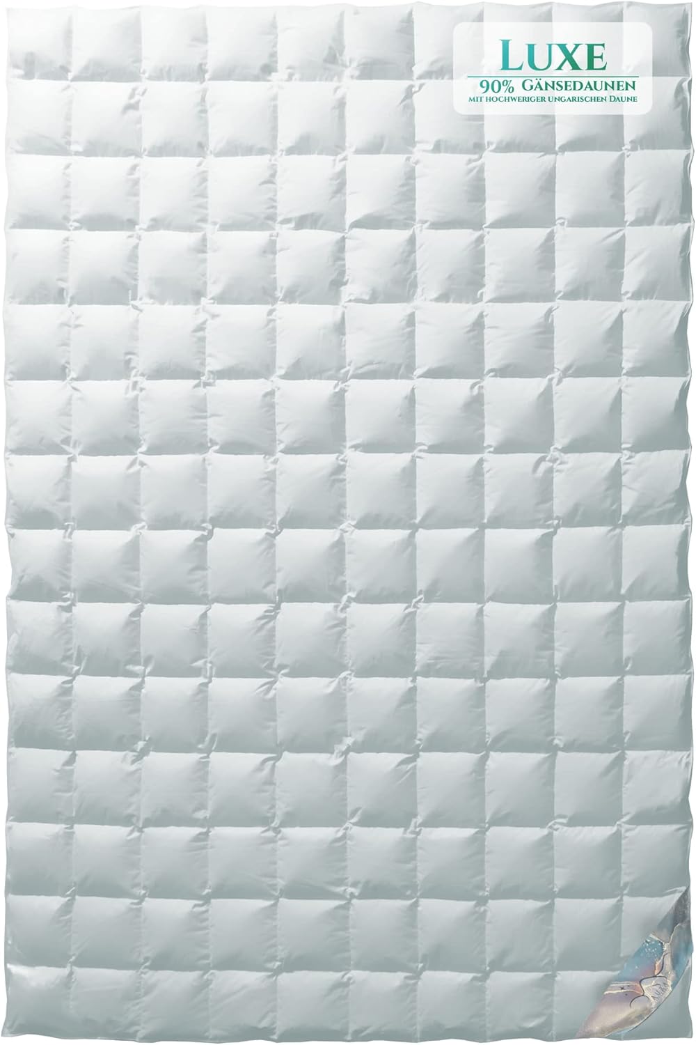 Aura® Luxus Sommer Daunendecke 135x200 cm leicht | Luxe 90% ungarische Gänsedaunen Klasse I | Baumwolle Oeko-TEX® Standard 100 | Allergikergeeignet Sommer Bettdecke