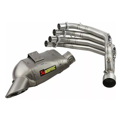 Ligne Complète Akrapovic Racing titane Embout Inox - Gris