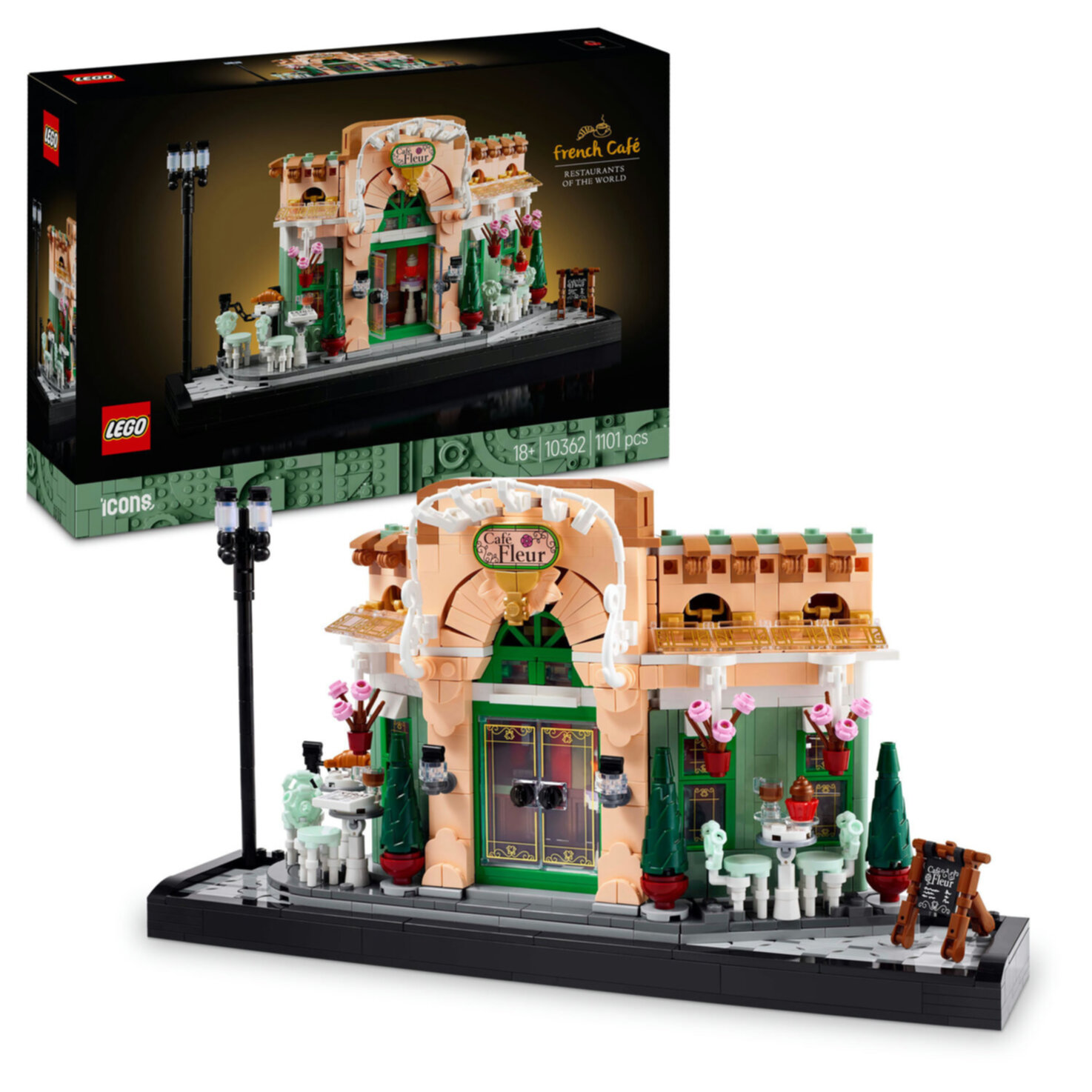 LEGO® Icons 10362 Französisches Café - Architektur Bauset für Erwachsene 18+ Jahre