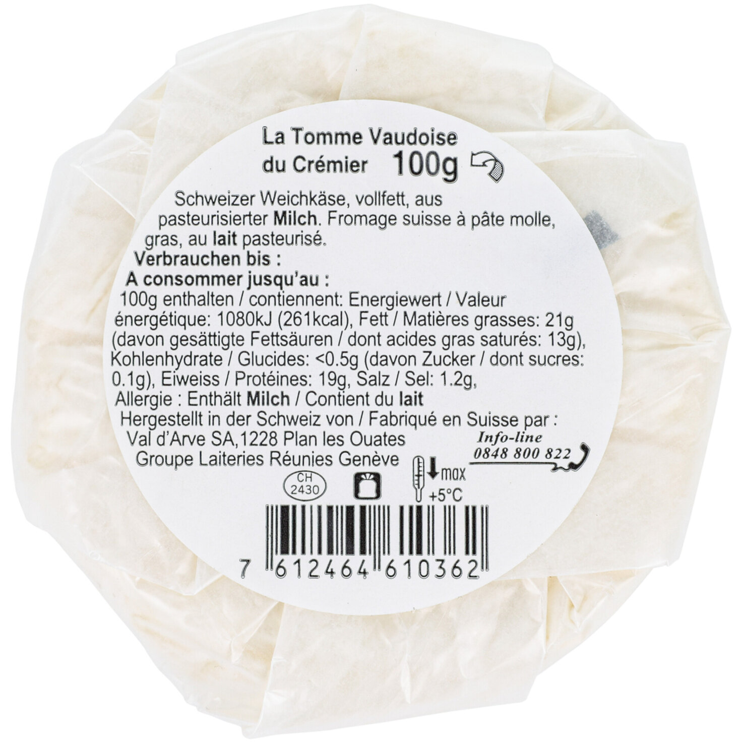 Tomme Vaudoise Nature