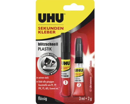 UHU Superlijm Plastic 2 g + 3 ml