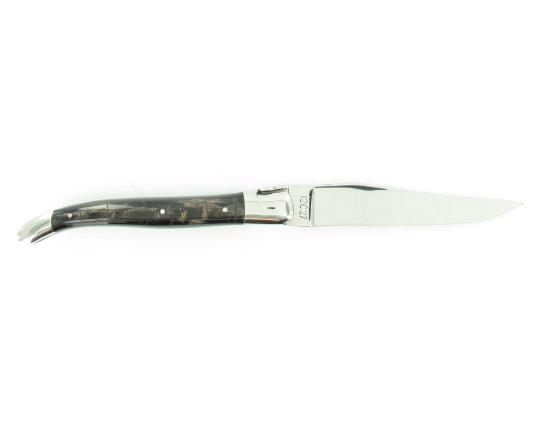 Laguiole 12 cm Croûte de Buffle - 2 mitres Couteau de poche par Laguiole en Aubrac