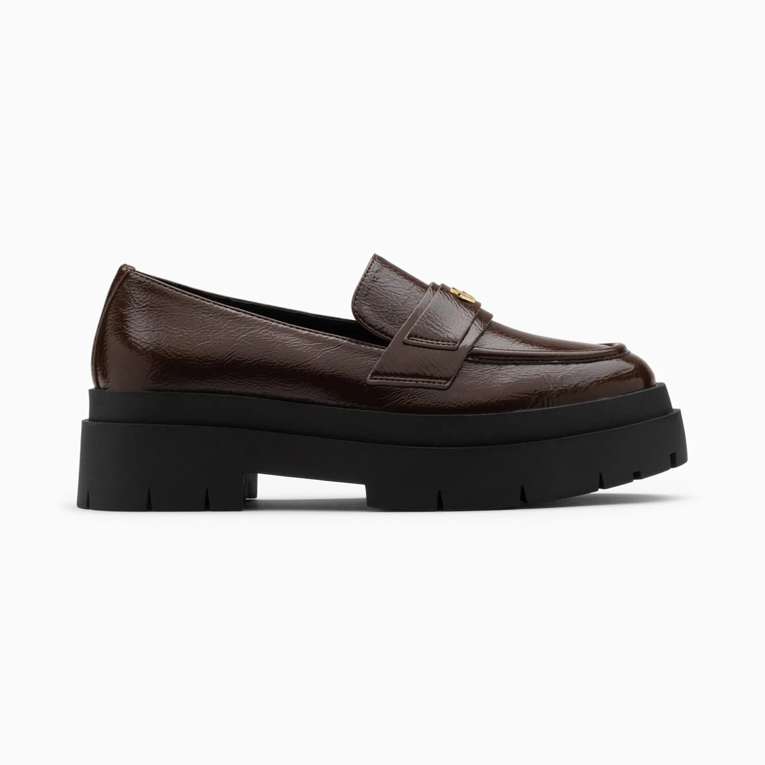 Mocassins, Derbies, Ballerines-Mocassins Rosalie marron à plateforme crantée