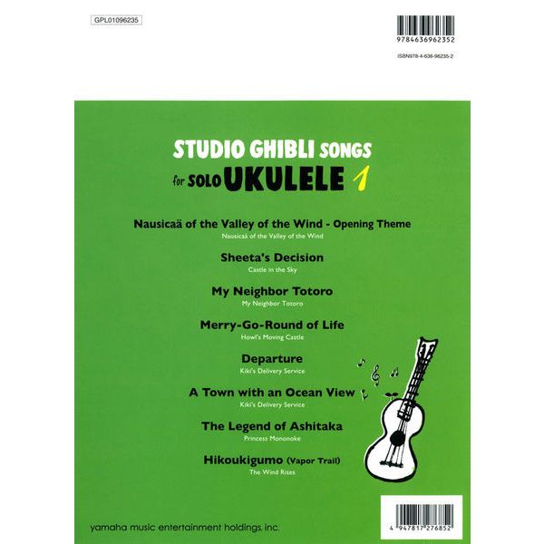 Yamaha Music Entertainment Studio Ghibli Songs Ukulele 1