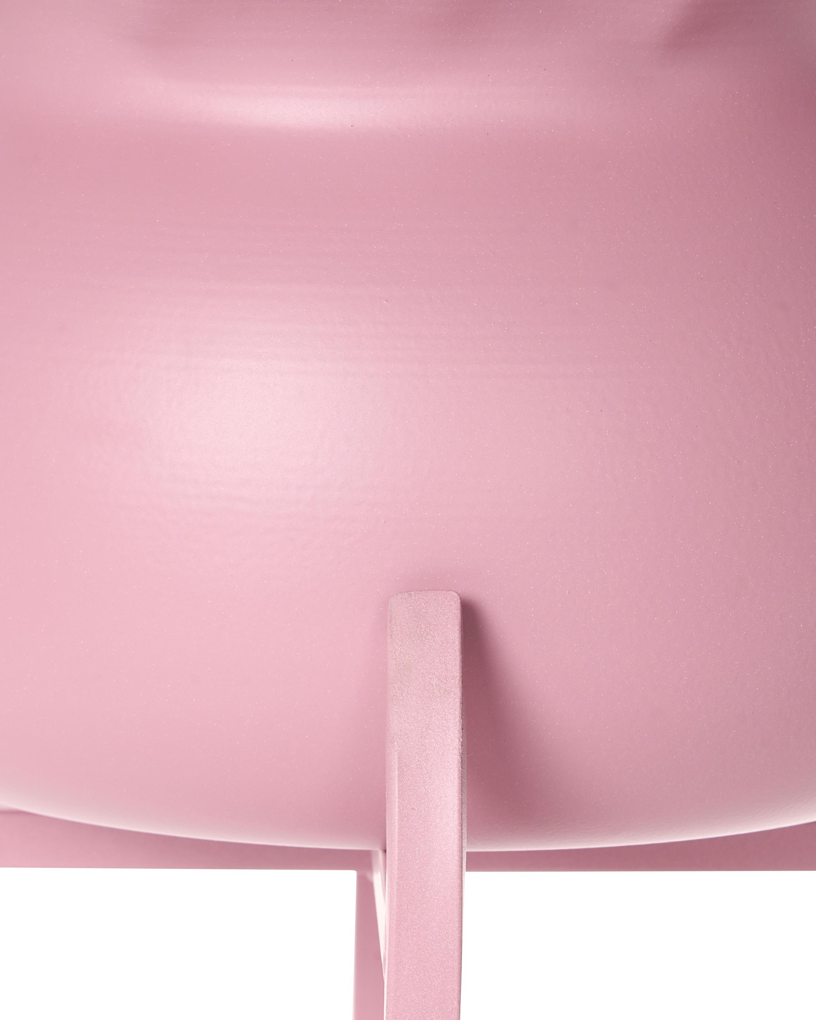Verhoogde bloempot MOKUREN Metaal 25 cm Roze