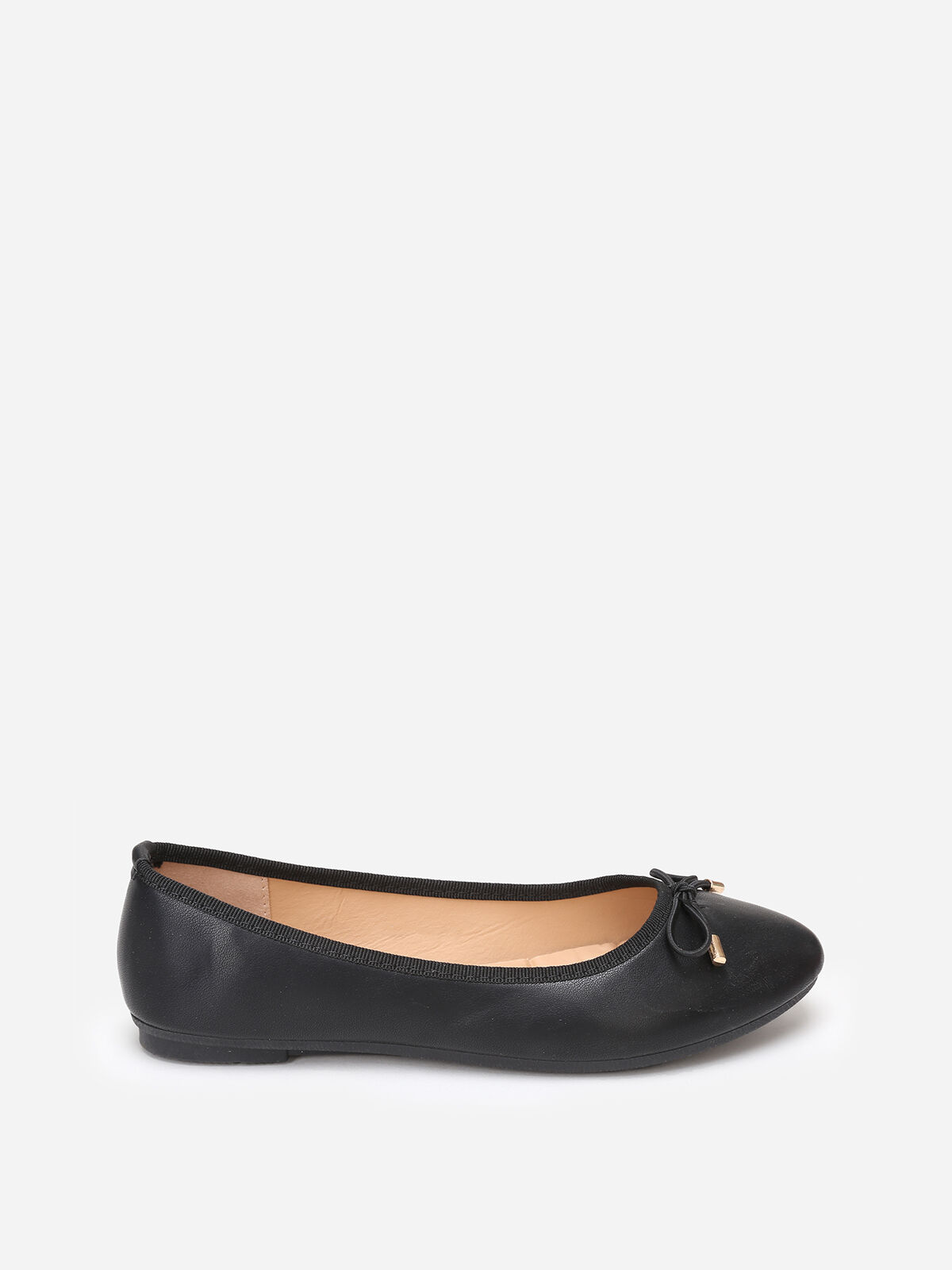 Ballerines avec nœud à bouts- Noir