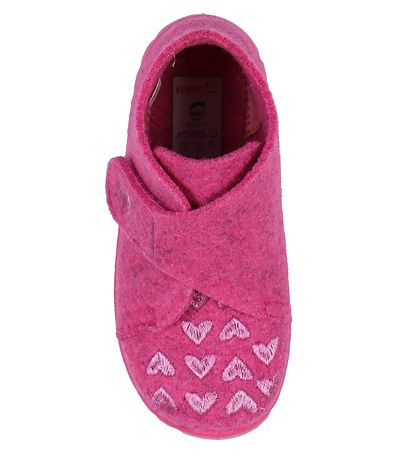 Superfit Hjemmesko - Uld - Pink m. Hjerter