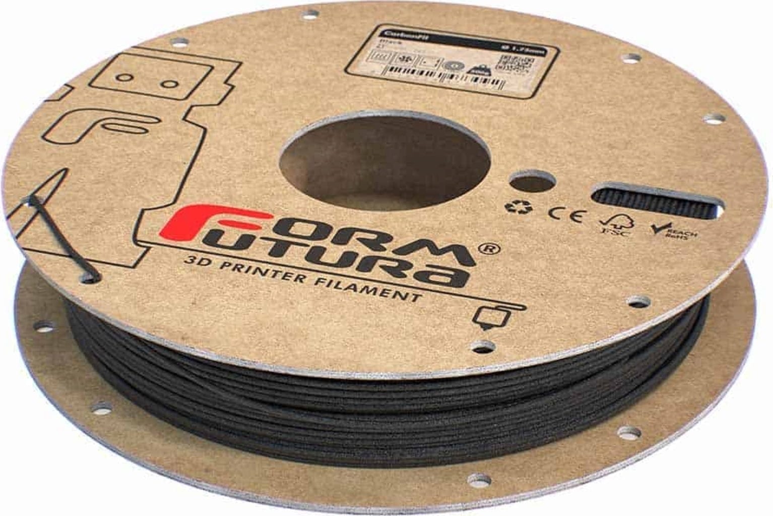 FormFutura  CarbonFil™ Black, 1,75 mm / 500 g    Kohlefaserverstärktes Filament