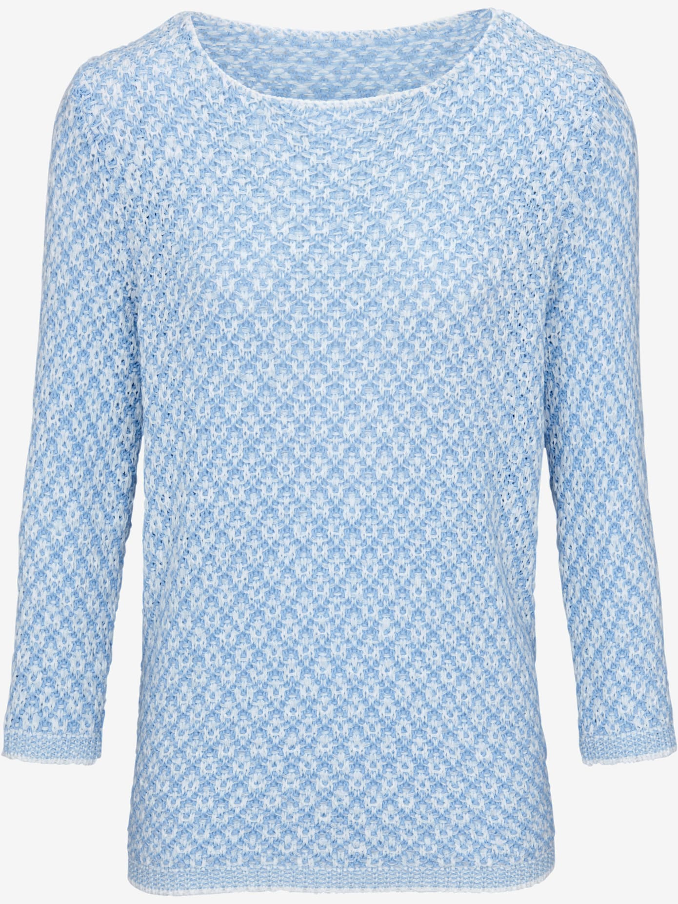 Pull col rond original : superbe effet bicolore