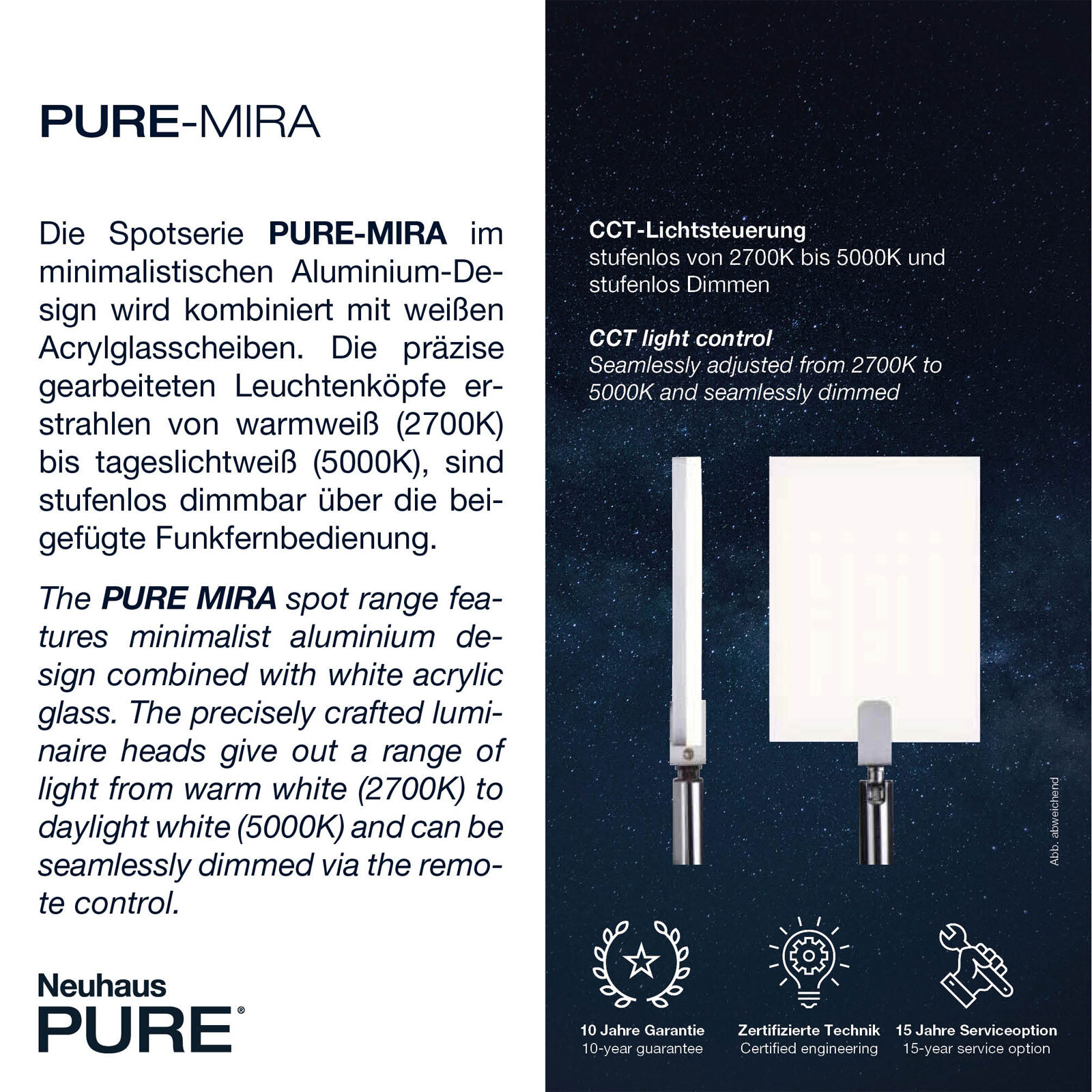 Paul Neuhaus LED Deckenlampe mit 4 Spots PURE-MIRA schwarz