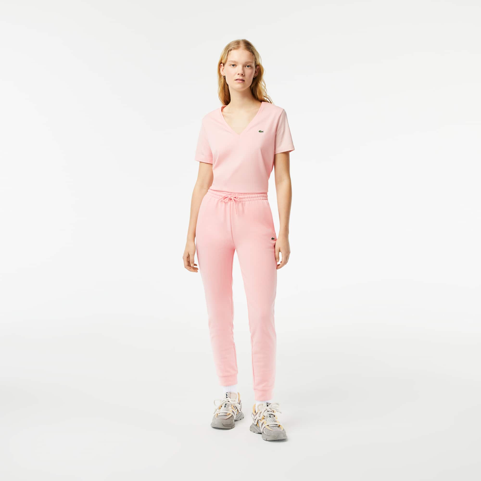Pantalon de survêtement Jogger femme Lacoste en molleton Pantalons de survêtement - Rose - Lacoste - Femme