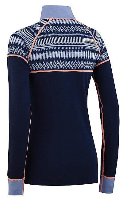 KARI TRAA - T-SHIRT ML DEMI ZIP LOKKE H/Z W