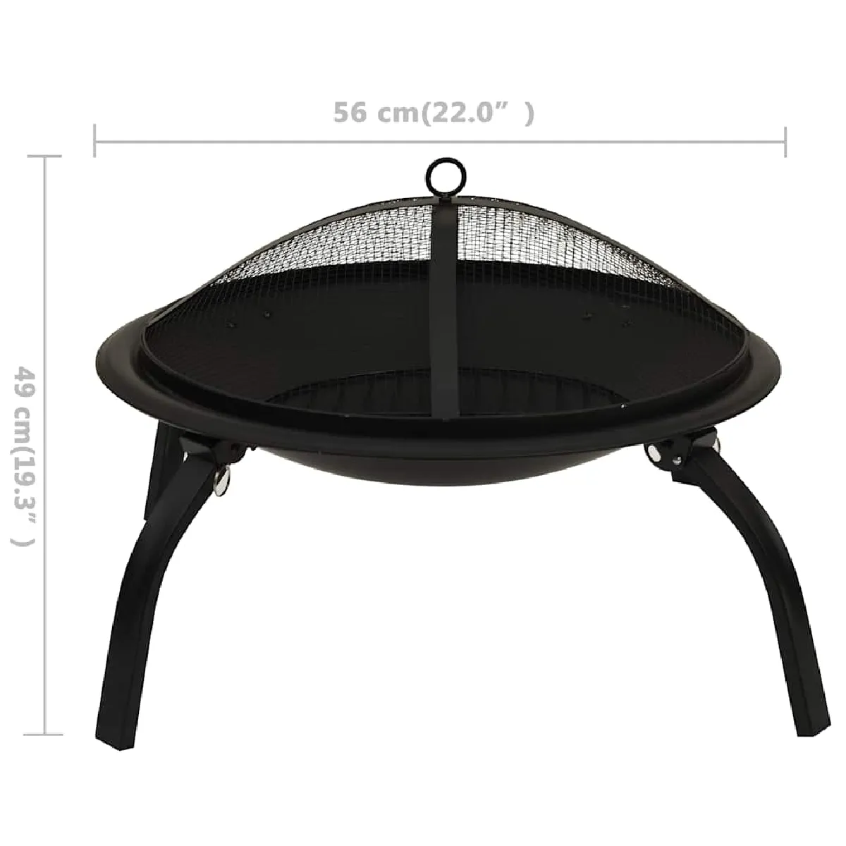 VidaXL Foyer et Barbecue 2 en 1