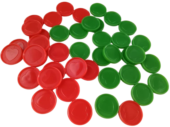 (205x170mm) Vier in einer Reihe Spiel Faltbares Reise Strategiespiel mit Herz Spielscheibe - Blau