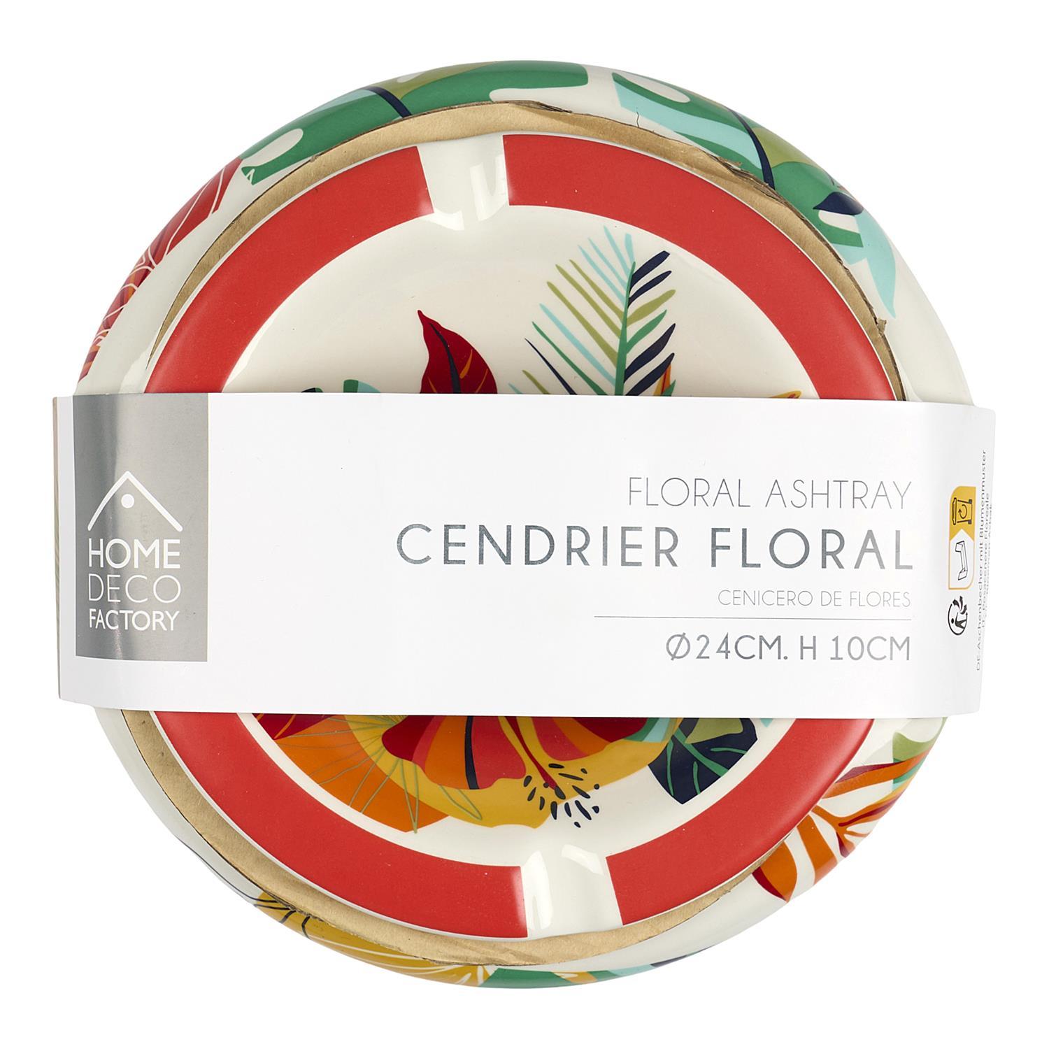 CENDRIER FLORAL CERAMIQUE XXL
