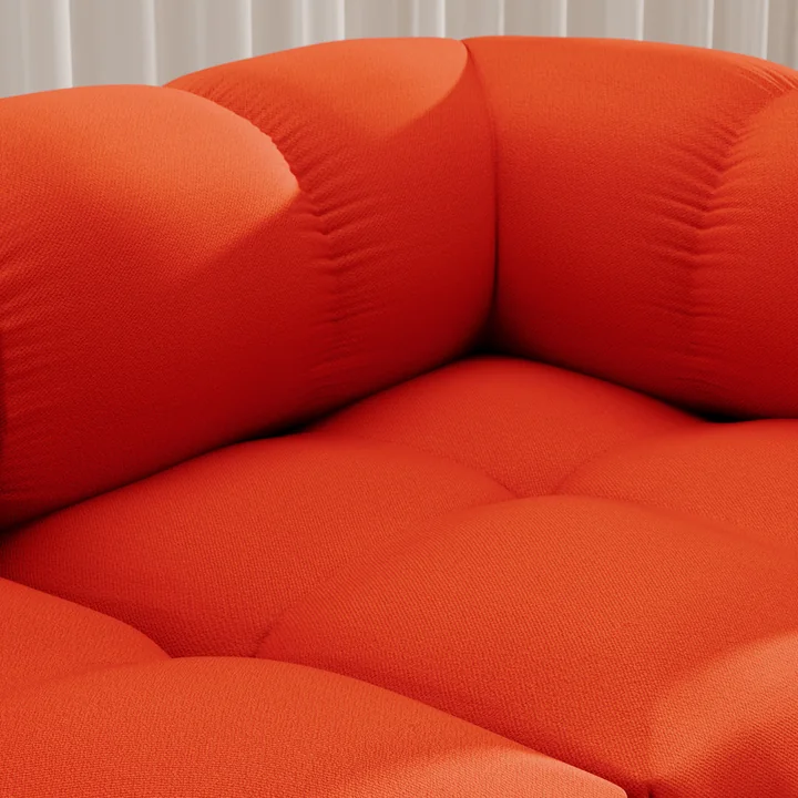 OUT Objekte unserer Tage - Sander 06 Rechts 3-Sitzer Sofa, steingrau (Berlin 801 by OUT)