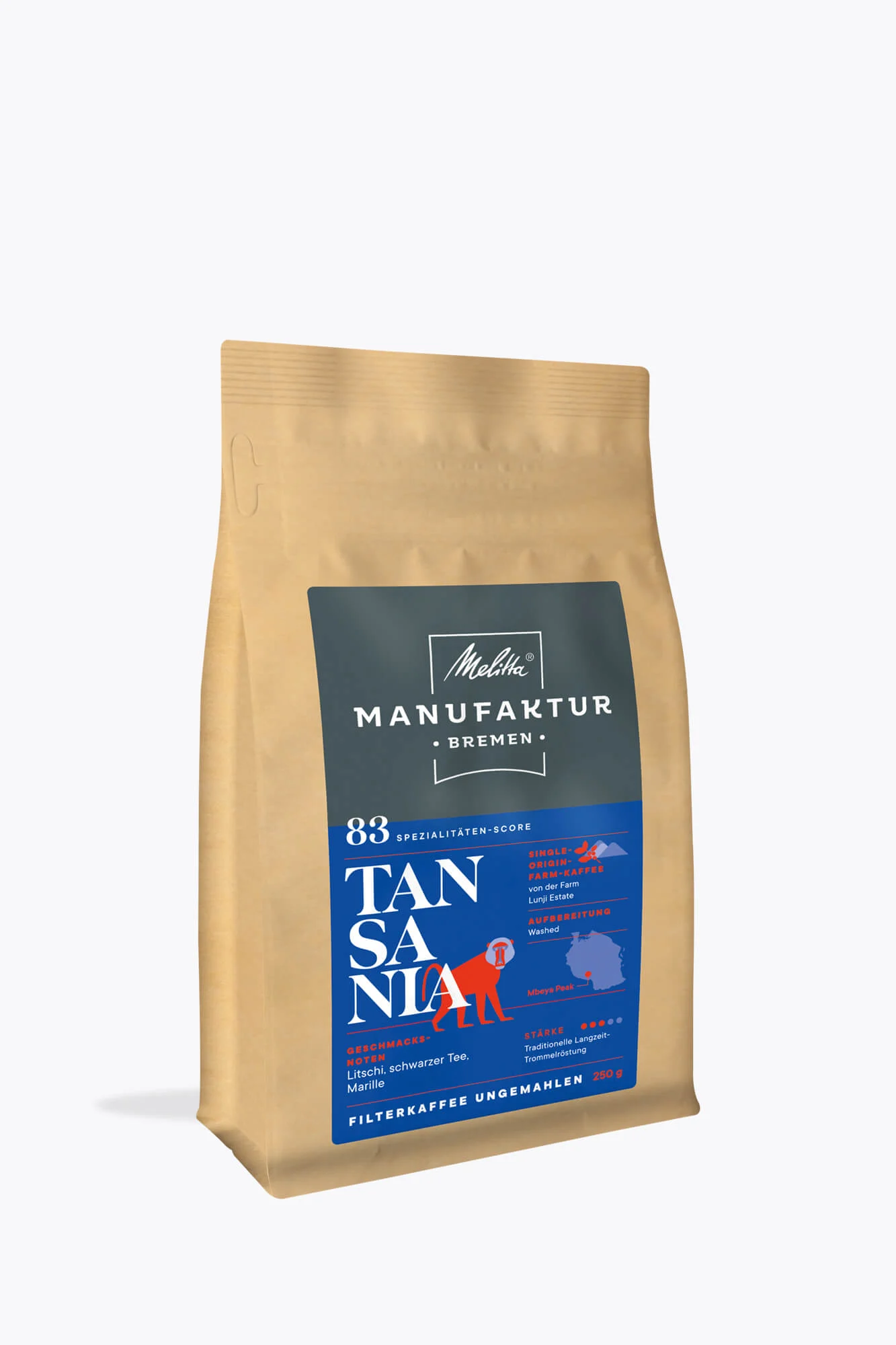Melitta® Manufaktur Bremen Tansania Single-Origin-Farm-Kaffee 250g