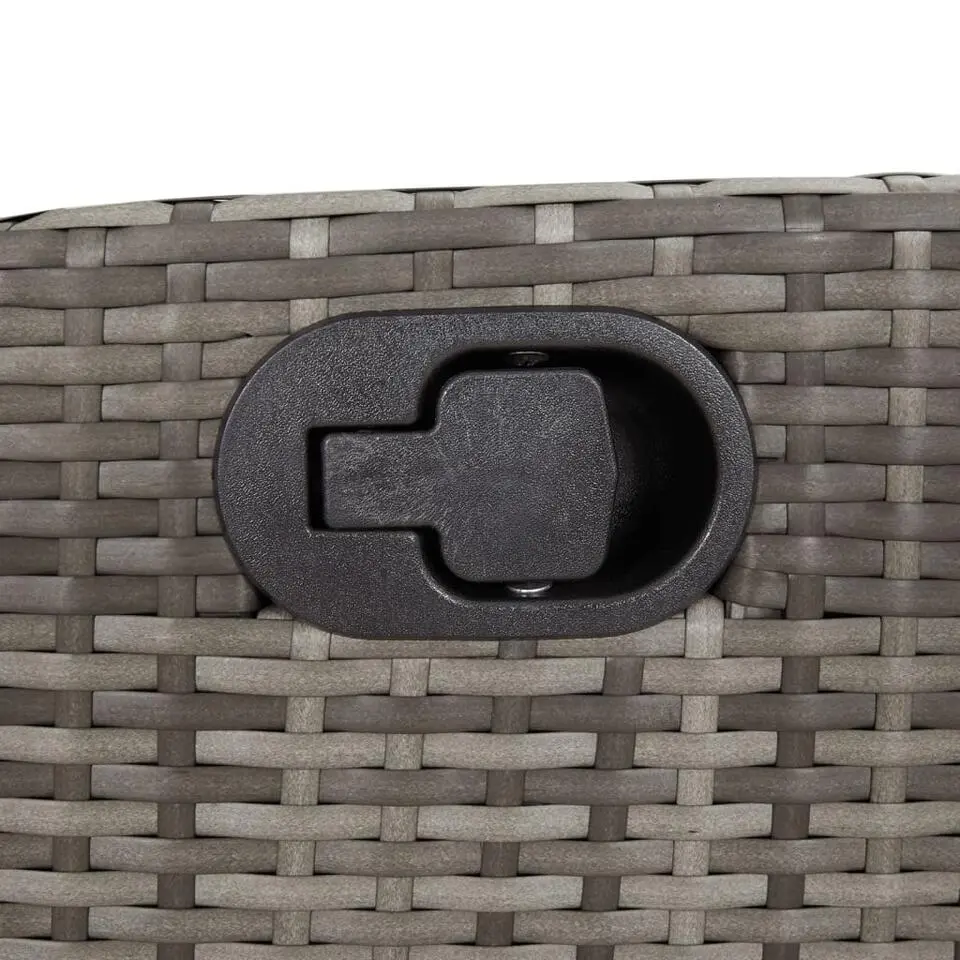 vidaXL - Verstelbare loungebank met kussens - Grijs - Poly rattan - 105x59x93 cm