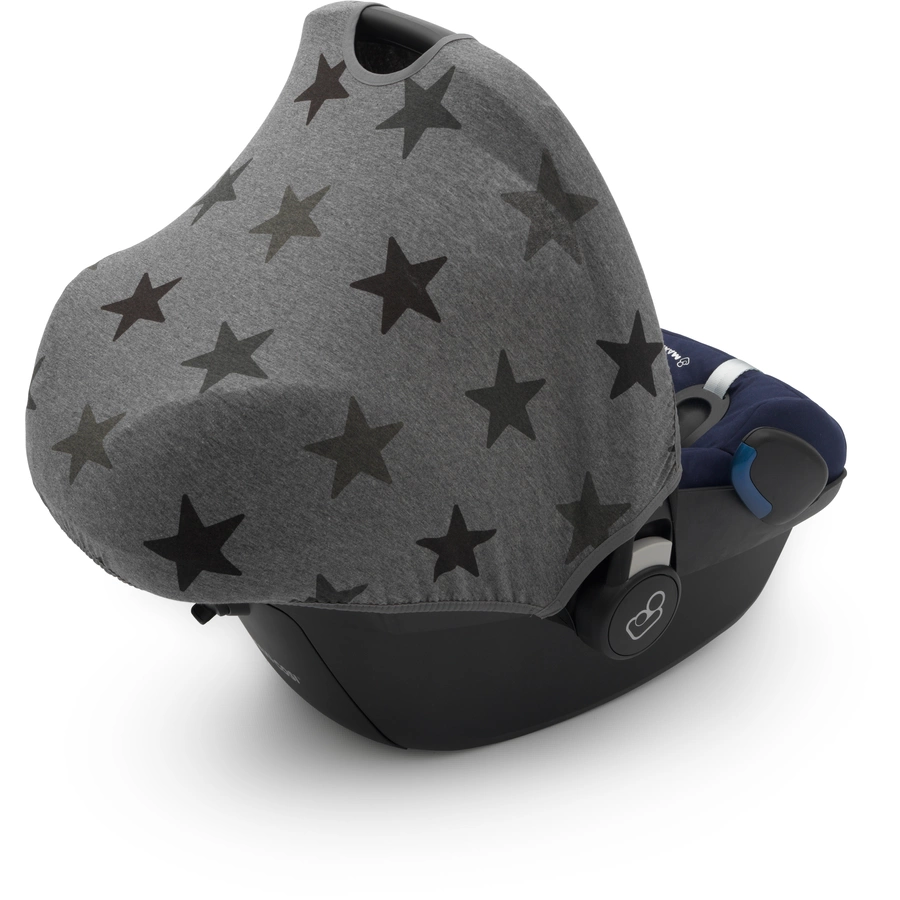 DOOKY Sonnenverdeck für Babyschalen Grey Stars