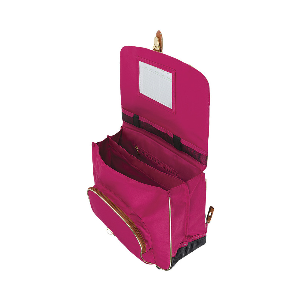 Cartable trolley Paloma framboise